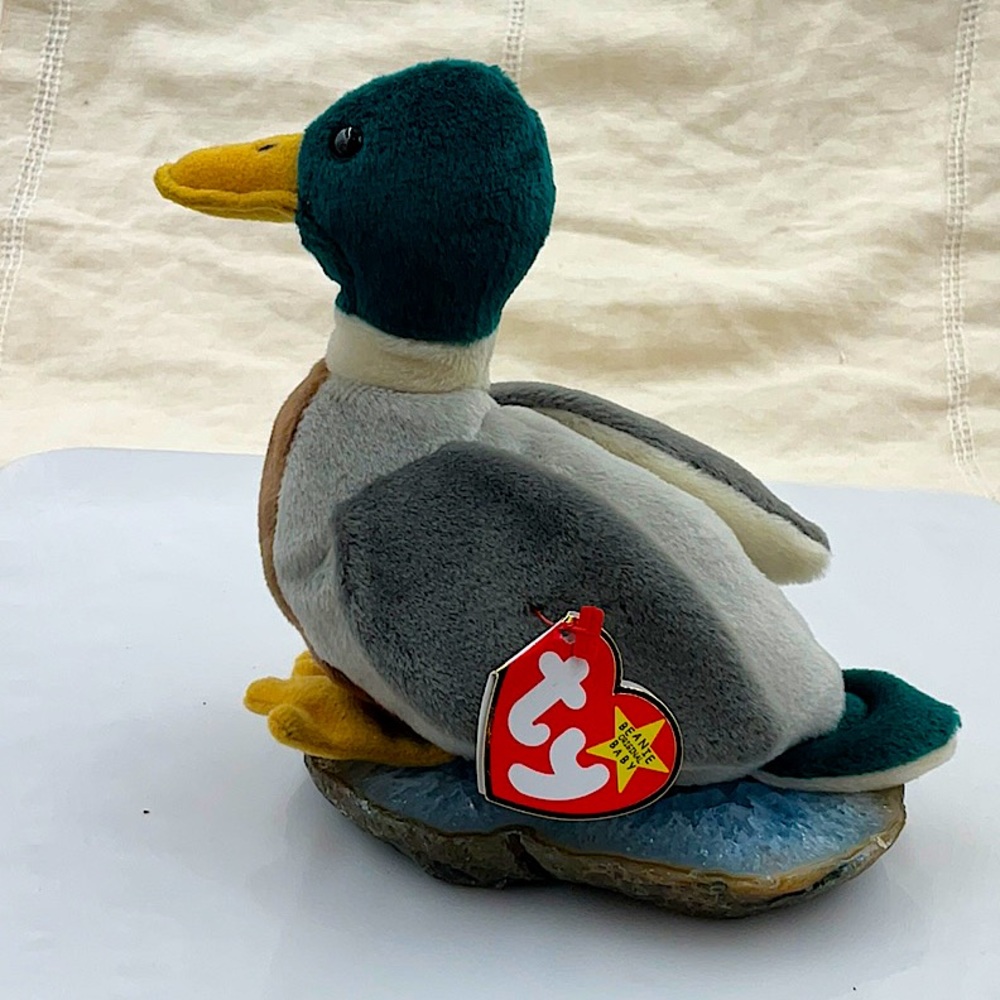 Retired 1997 “Jake” The Drake Duck Beanie Baby. Tush Tag Error:1998 Born 1997 - Picture 2 of 8
